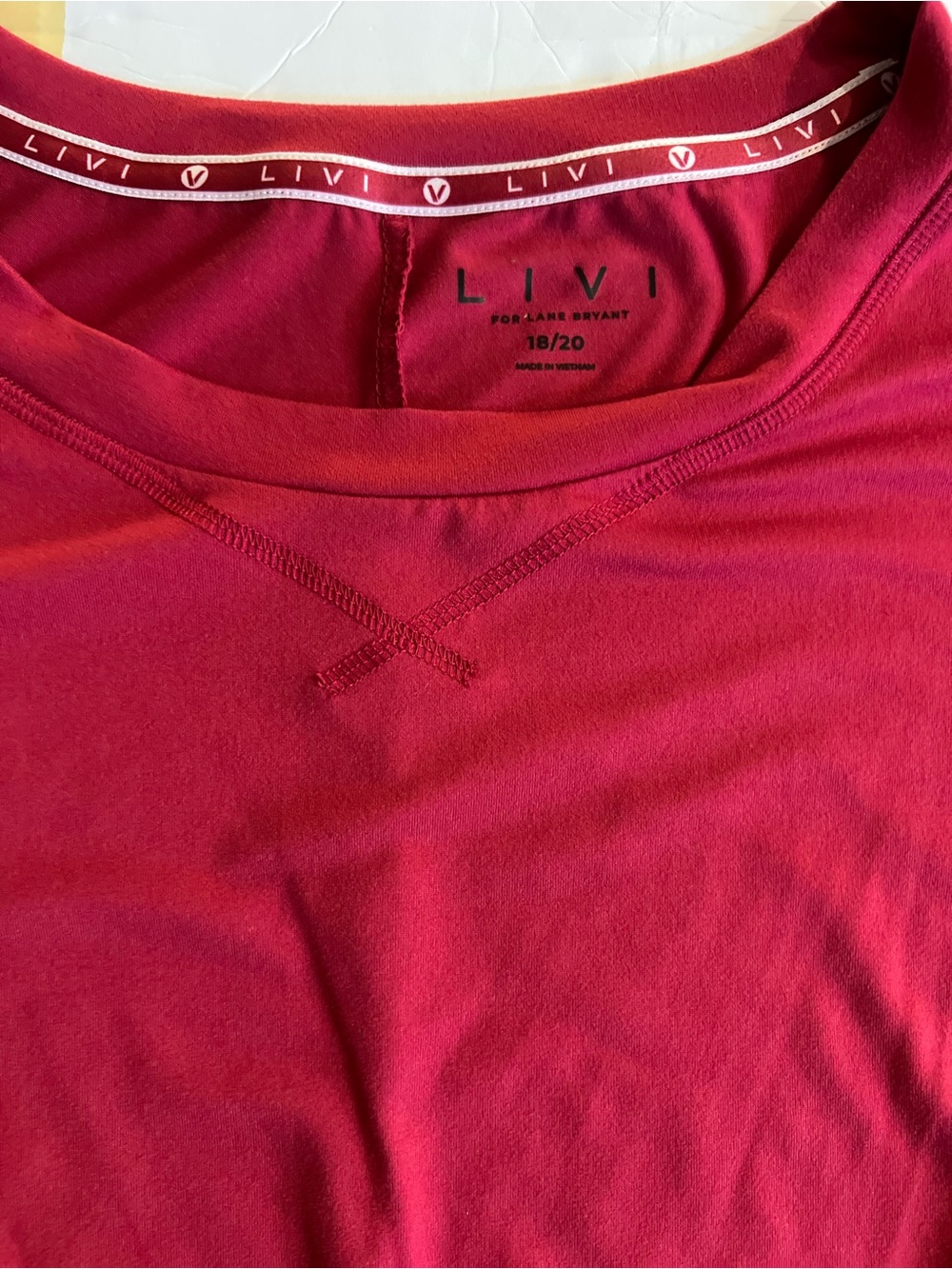 Livi Active Women's Long-Sleeve Crewneck Top in Berry Red